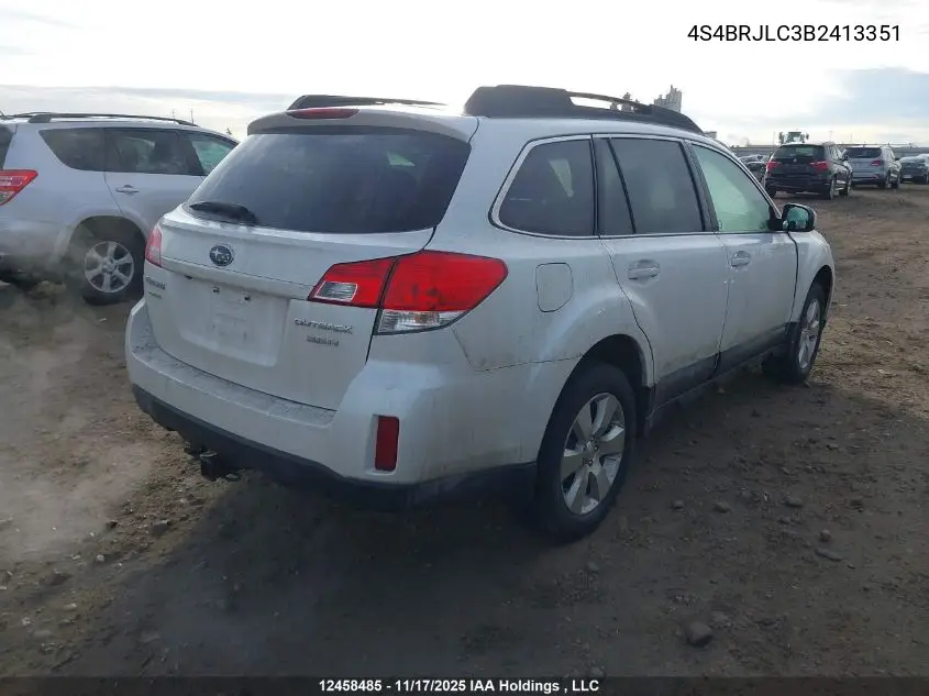 4S4BRJLC3B2413351 2011 Subaru Outback 3.6R Limited
