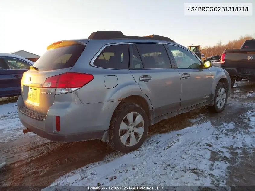 4S4BRGGC2B1318718 2011 Subaru Outback 2.5I Premium