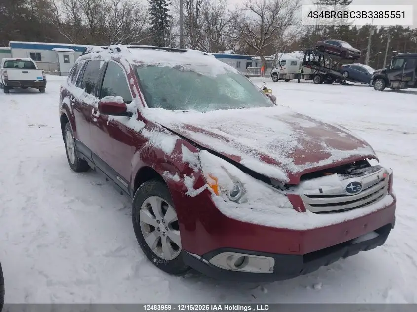 4S4BRGBC3B3385551 2011 Subaru Outback 2.5I Premium
