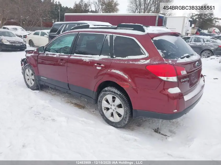 4S4BRGBC3B3385551 2011 Subaru Outback 2.5I Premium