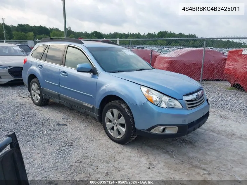 4S4BRBKC4B3425011 2011 Subaru Outback 2.5I Limited