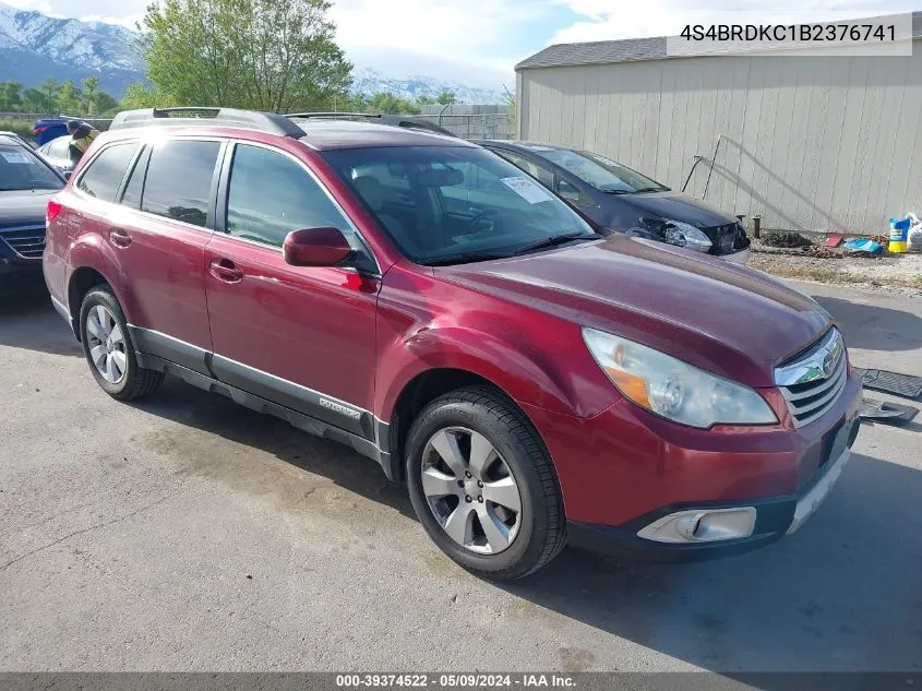 2011 Subaru Outback 3.6R Limited VIN: 4S4BRDKC1B2376741 Lot: 39374522