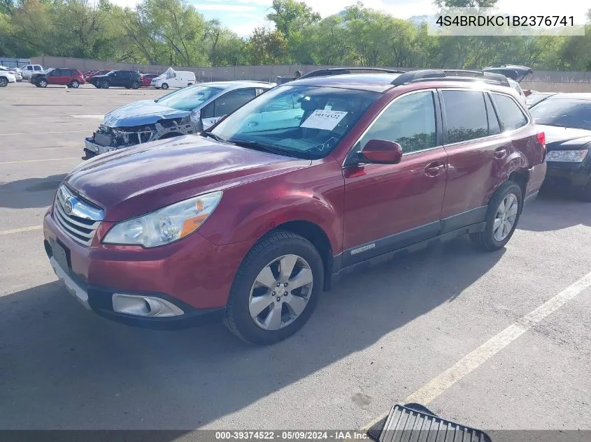 2011 Subaru Outback 3.6R Limited VIN: 4S4BRDKC1B2376741 Lot: 39374522