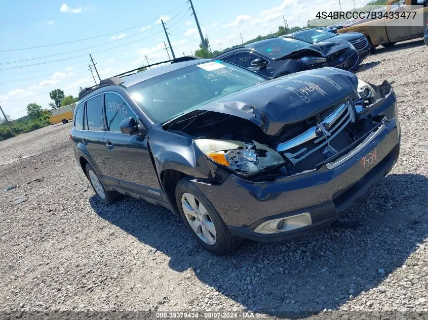 2011 Subaru Outback 2.5I Premium VIN: 4S4BRCCC7B3433477 Lot: 39379434