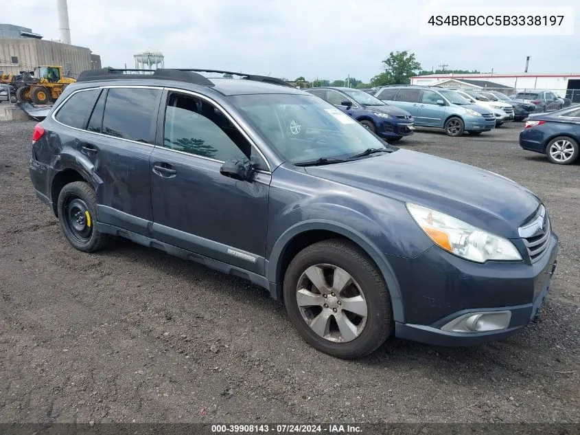 2011 Subaru Outback 2.5I Premium VIN: 4S4BRBCC5B3338197 Lot: 39908143