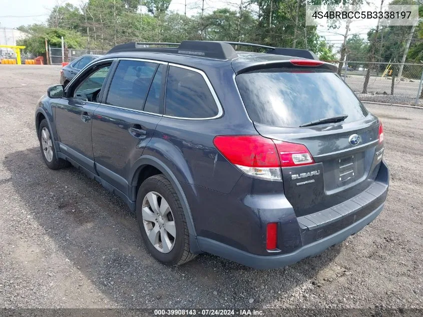 2011 Subaru Outback 2.5I Premium VIN: 4S4BRBCC5B3338197 Lot: 39908143