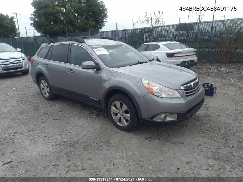 4S4BRECC4B34D1175 2011 Subaru Outback 3.6R Premium