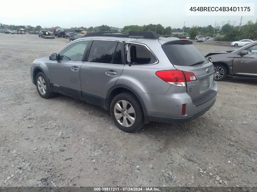 2011 Subaru Outback 3.6R Premium VIN: 4S4BRECC4B34D1175 Lot: 39917211