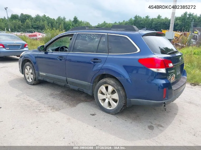 4S4BRDKC4B2385272 2011 Subaru Outback 3.6R Limited