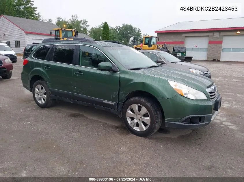 2011 Subaru Outback 3.6R Limited VIN: 4S4BRDKC2B2423453 Lot: 39933196