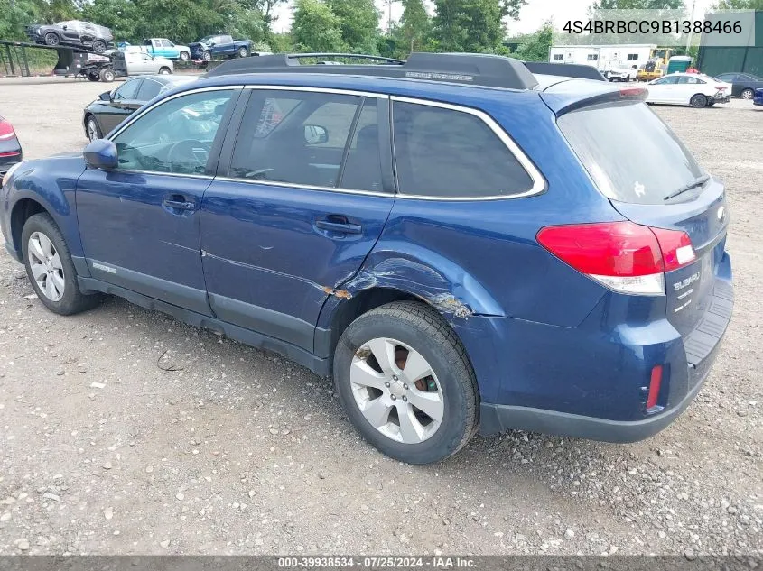 2011 Subaru Outback 2.5I Premium VIN: 4S4BRBCC9B1388466 Lot: 39938534