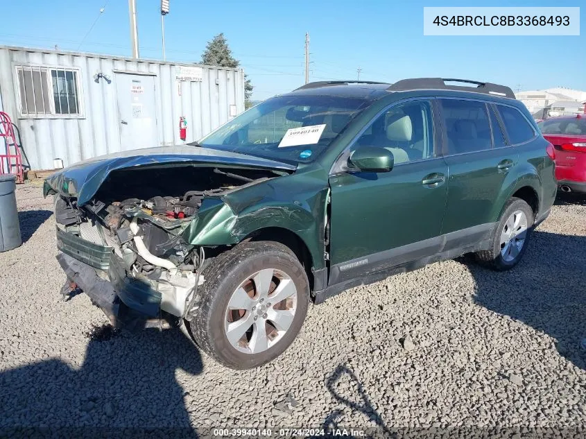 4S4BRCLC8B3368493 2011 Subaru Outback 2.5I Limited