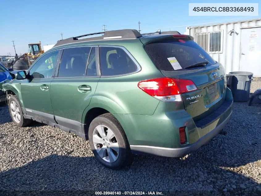 4S4BRCLC8B3368493 2011 Subaru Outback 2.5I Limited