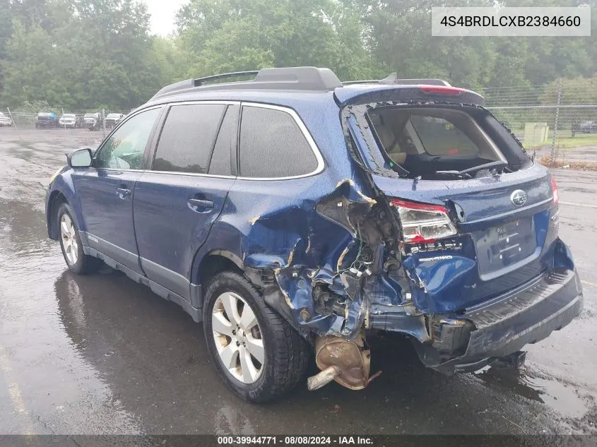 2011 Subaru Outback 3.6R Limited VIN: 4S4BRDLCXB2384660 Lot: 39944771