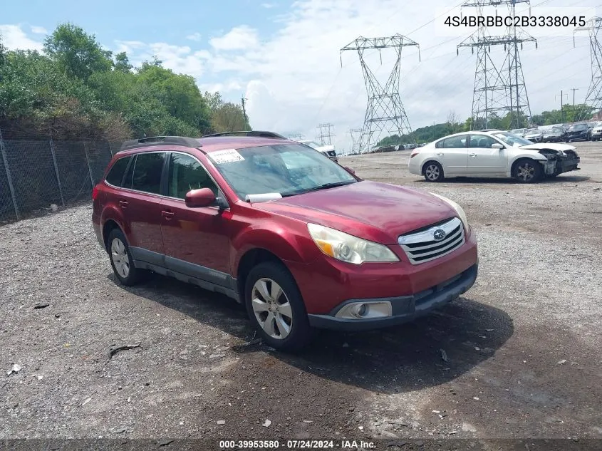 2011 Subaru Outback 2.5I Premium VIN: 4S4BRBBC2B3338045 Lot: 39953580