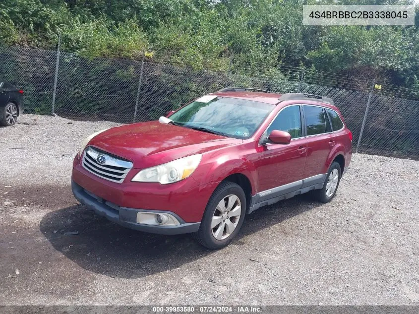 2011 Subaru Outback 2.5I Premium VIN: 4S4BRBBC2B3338045 Lot: 39953580