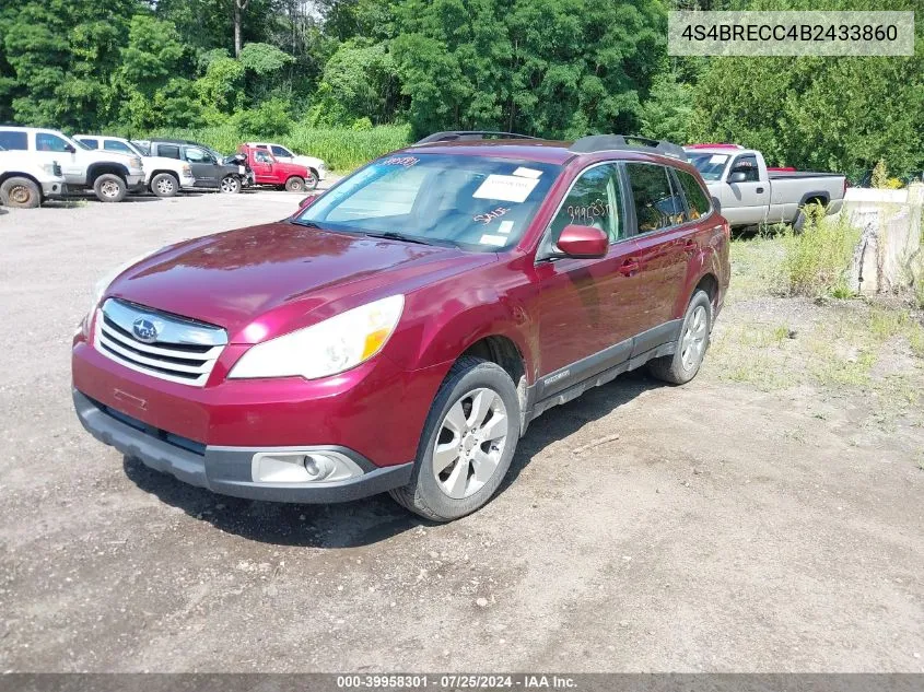 2011 Subaru Outback 3.6R Premium VIN: 4S4BRECC4B2433860 Lot: 39958301