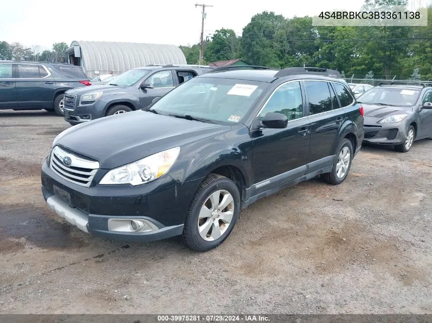 4S4BRBKC3B3361138 2011 Subaru Outback 2.5I Limited