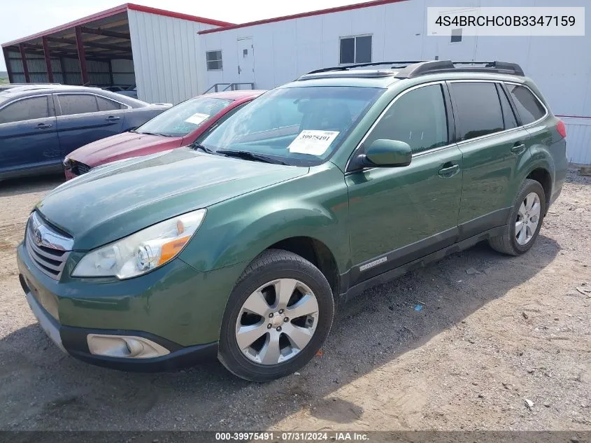 2011 Subaru Outback 2.5I Premium VIN: 4S4BRCHC0B3347159 Lot: 39975491