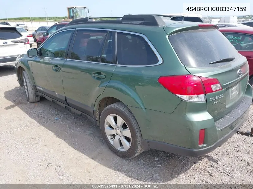 2011 Subaru Outback 2.5I Premium VIN: 4S4BRCHC0B3347159 Lot: 39975491