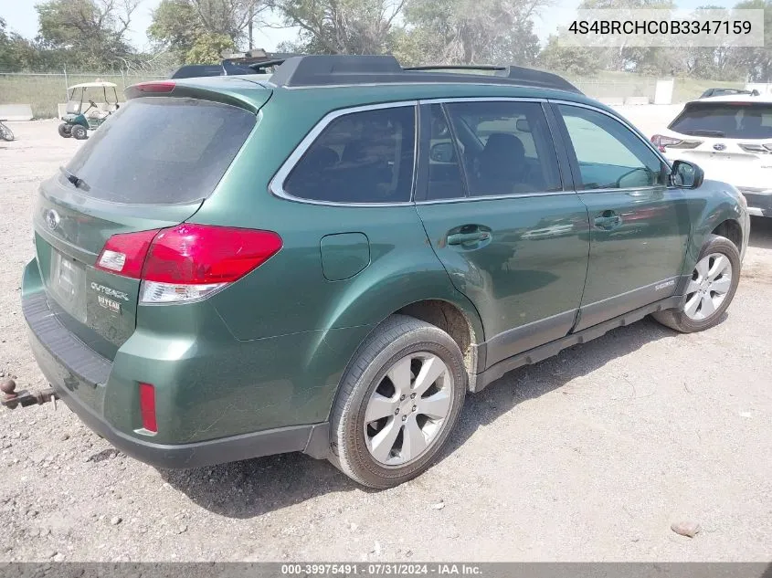 2011 Subaru Outback 2.5I Premium VIN: 4S4BRCHC0B3347159 Lot: 39975491