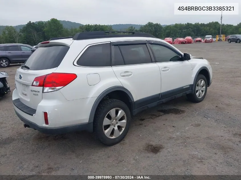 4S4BRBGC3B3385321 2011 Subaru Outback 2.5I Premium