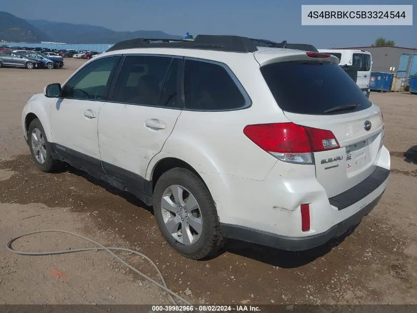 2011 Subaru Outback 2.5I Limited VIN: 4S4BRBKC5B3324544 Lot: 39982966