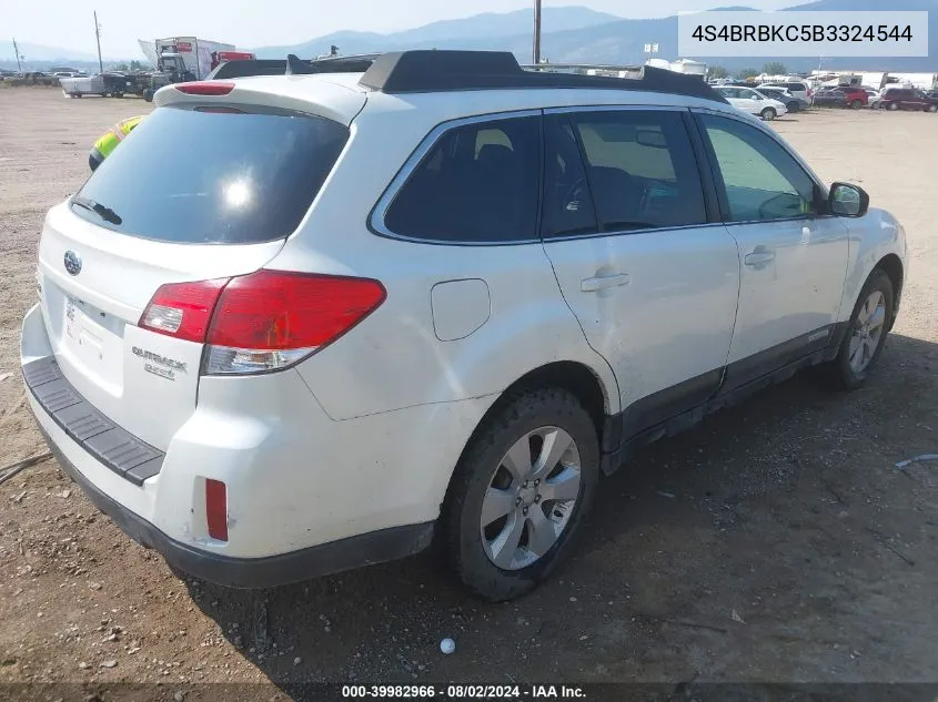 2011 Subaru Outback 2.5I Limited VIN: 4S4BRBKC5B3324544 Lot: 39982966