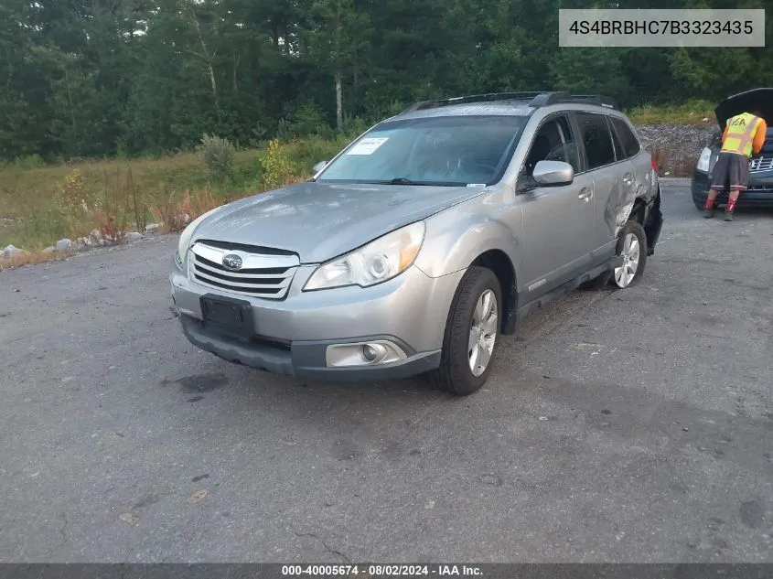 2011 Subaru Outback 2.5I Premium VIN: 4S4BRBHC7B3323435 Lot: 40005674