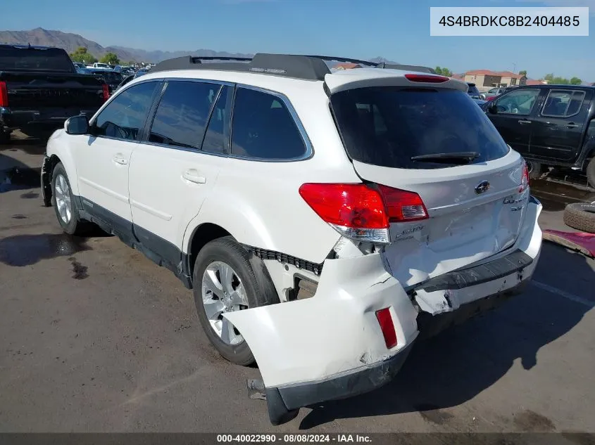 2011 Subaru Outback 3.6R Limited VIN: 4S4BRDKC8B2404485 Lot: 40022990