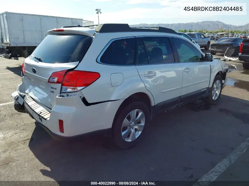 2011 Subaru Outback 3.6R Limited VIN: 4S4BRDKC8B2404485 Lot: 40022990