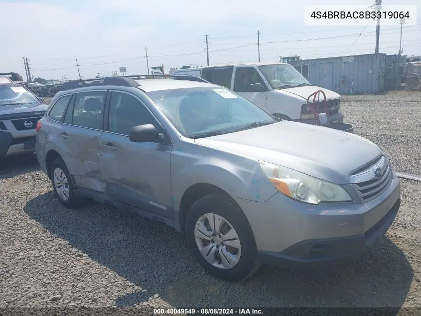 4S4BRBAC8B3319064 2011 Subaru Outback 2.5I