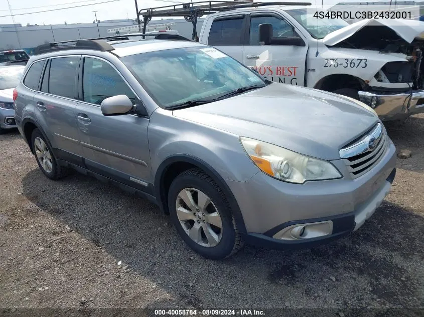 4S4BRDLC3B2432001 2011 Subaru Outback 3.6R Limited