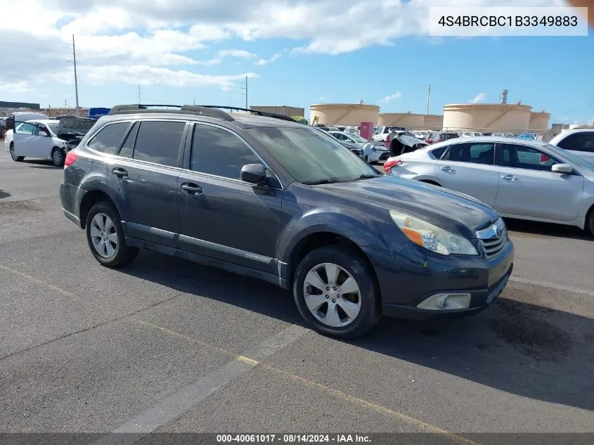 2011 Subaru Outback 2.5I Premium VIN: 4S4BRCBC1B3349883 Lot: 40061017