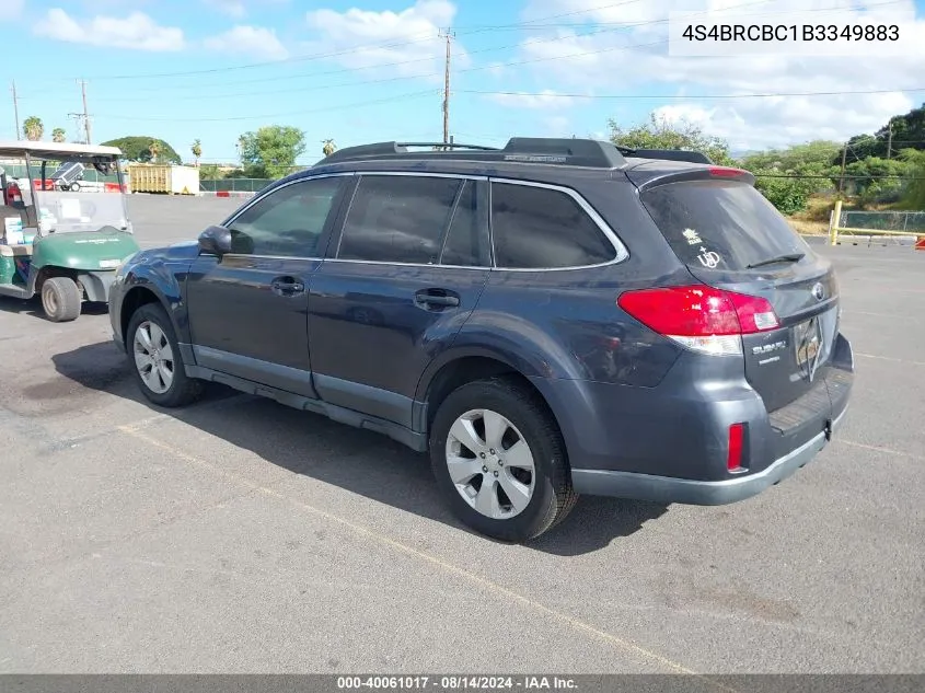 2011 Subaru Outback 2.5I Premium VIN: 4S4BRCBC1B3349883 Lot: 40061017