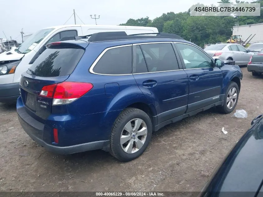 2011 Subaru Outback 2.5I Limited VIN: 4S4BRBLC7B3446739 Lot: 40065229