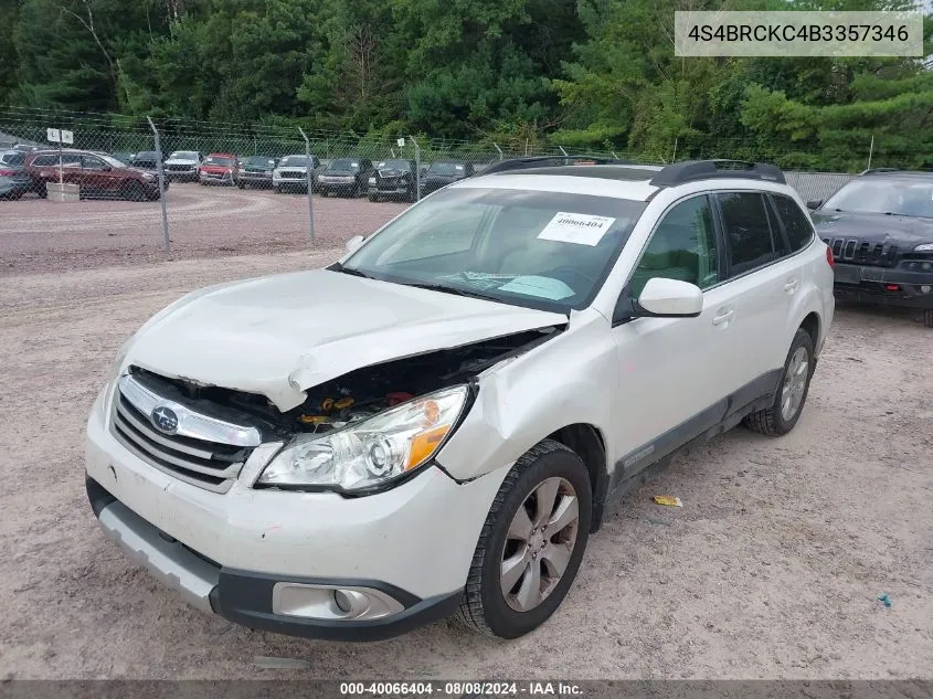 4S4BRCKC4B3357346 2011 Subaru Outback 2.5I Limited