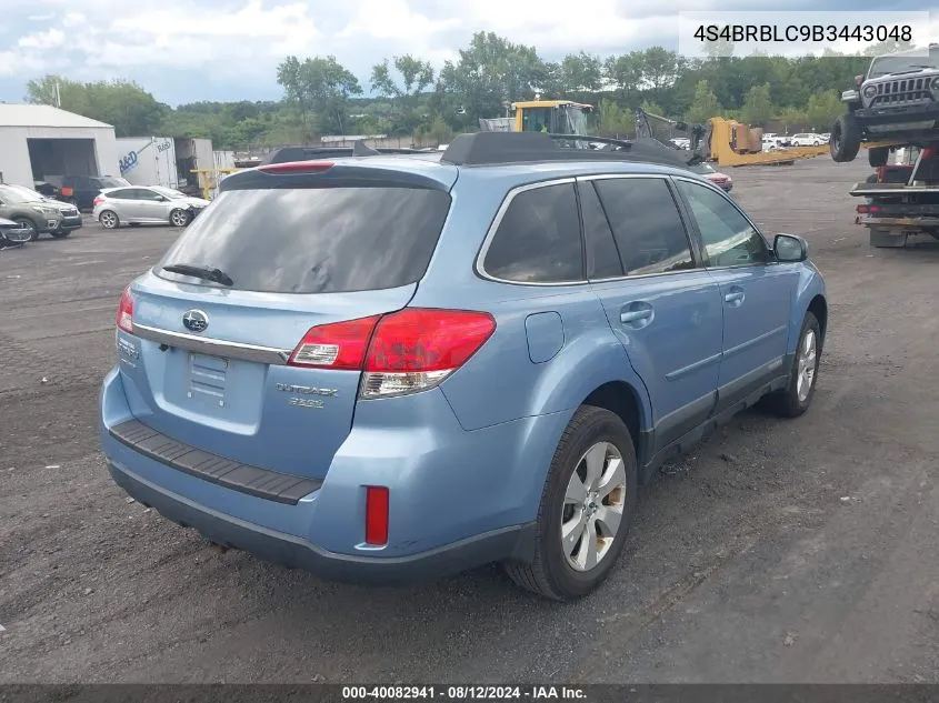 4S4BRBLC9B3443048 2011 Subaru Outback 2.5I Limited