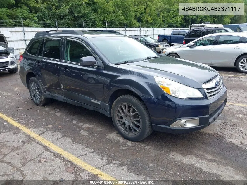 2011 Subaru Outback 2.5I Limited VIN: 4S4BRCKC4B3371117 Lot: 40103469