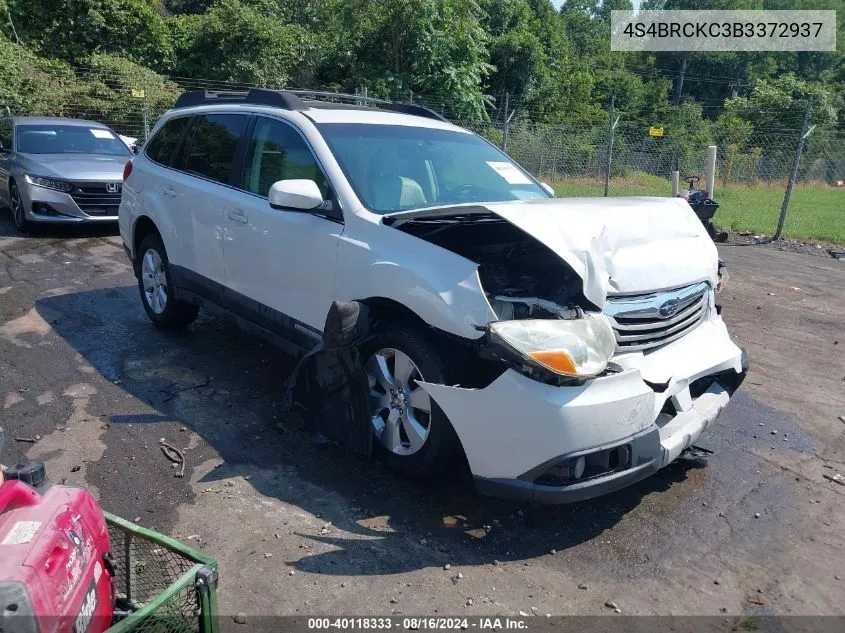 2011 Subaru Outback 2.5I Limited VIN: 4S4BRCKC3B3372937 Lot: 40118333