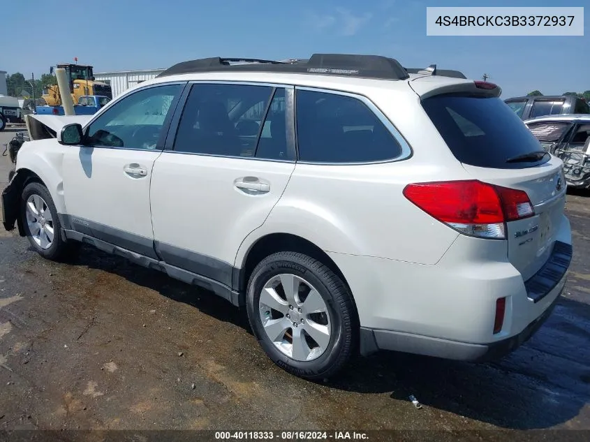 2011 Subaru Outback 2.5I Limited VIN: 4S4BRCKC3B3372937 Lot: 40118333