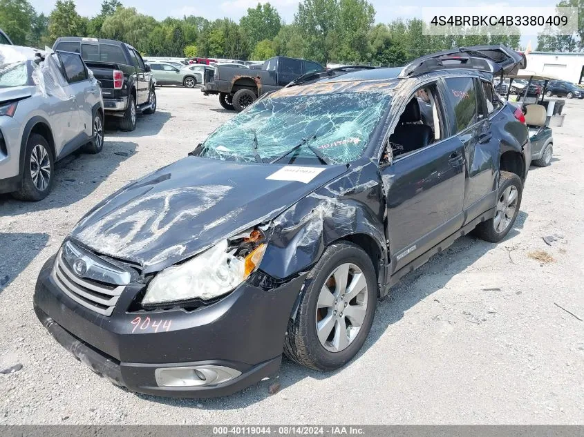 2011 Subaru Outback 2.5I Limited VIN: 4S4BRBKC4B3380409 Lot: 40119044