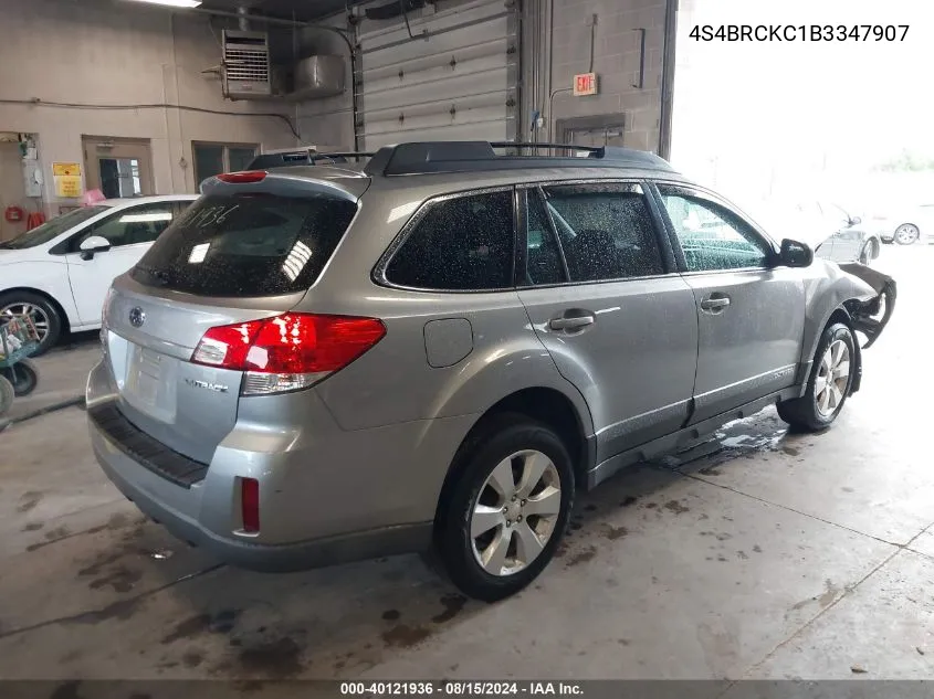 2011 Subaru Outback 2.5I Limited VIN: 4S4BRCKC1B3347907 Lot: 40121936