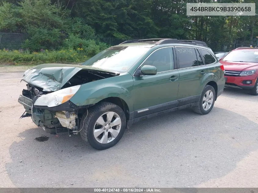 2011 Subaru Outback 2.5I Limited VIN: 4S4BRBKC9B3390658 Lot: 40124748