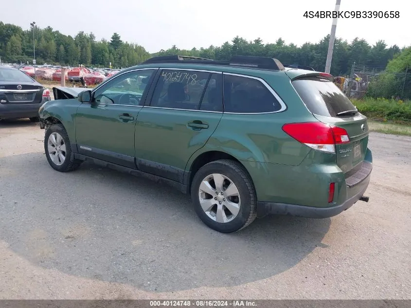 4S4BRBKC9B3390658 2011 Subaru Outback 2.5I Limited