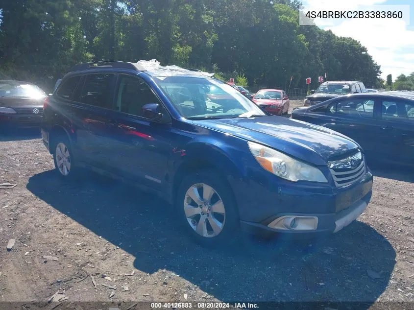 2011 Subaru Outback 2.5I Limited VIN: 4S4BRBKC2B3383860 Lot: 40126883