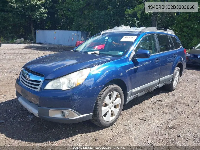 2011 Subaru Outback 2.5I Limited VIN: 4S4BRBKC2B3383860 Lot: 40126883