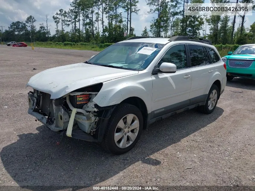 2011 Subaru Outback 2.5I Premium VIN: 4S4BRBCC0B3426395 Lot: 40152448