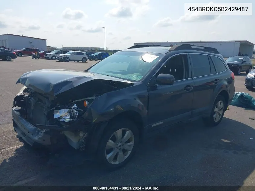 2011 Subaru Outback 3.6R Limited VIN: 4S4BRDKC5B2429487 Lot: 40154431