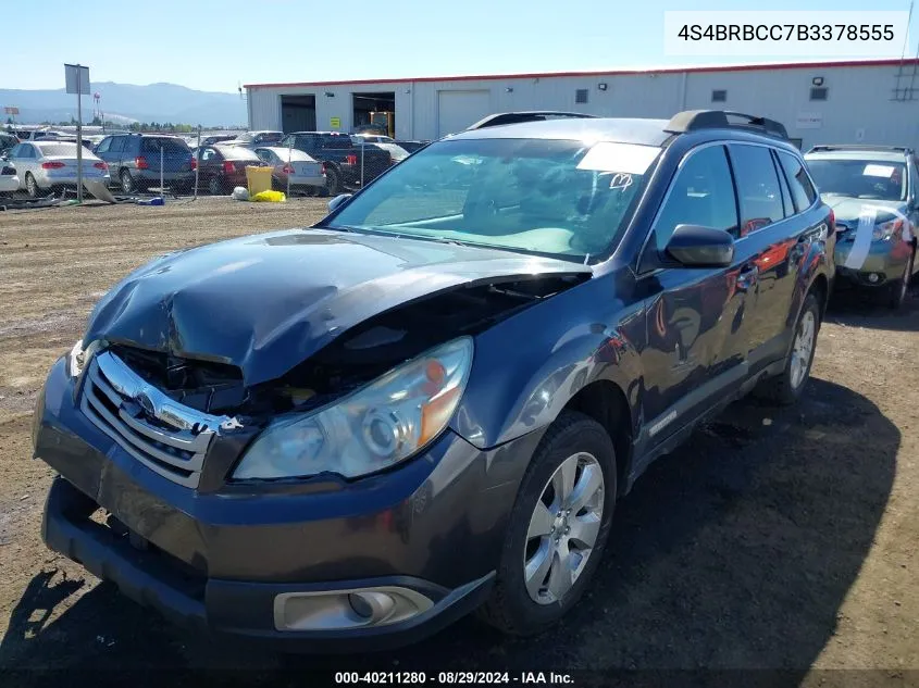 4S4BRBCC7B3378555 2011 Subaru Outback 2.5I Premium